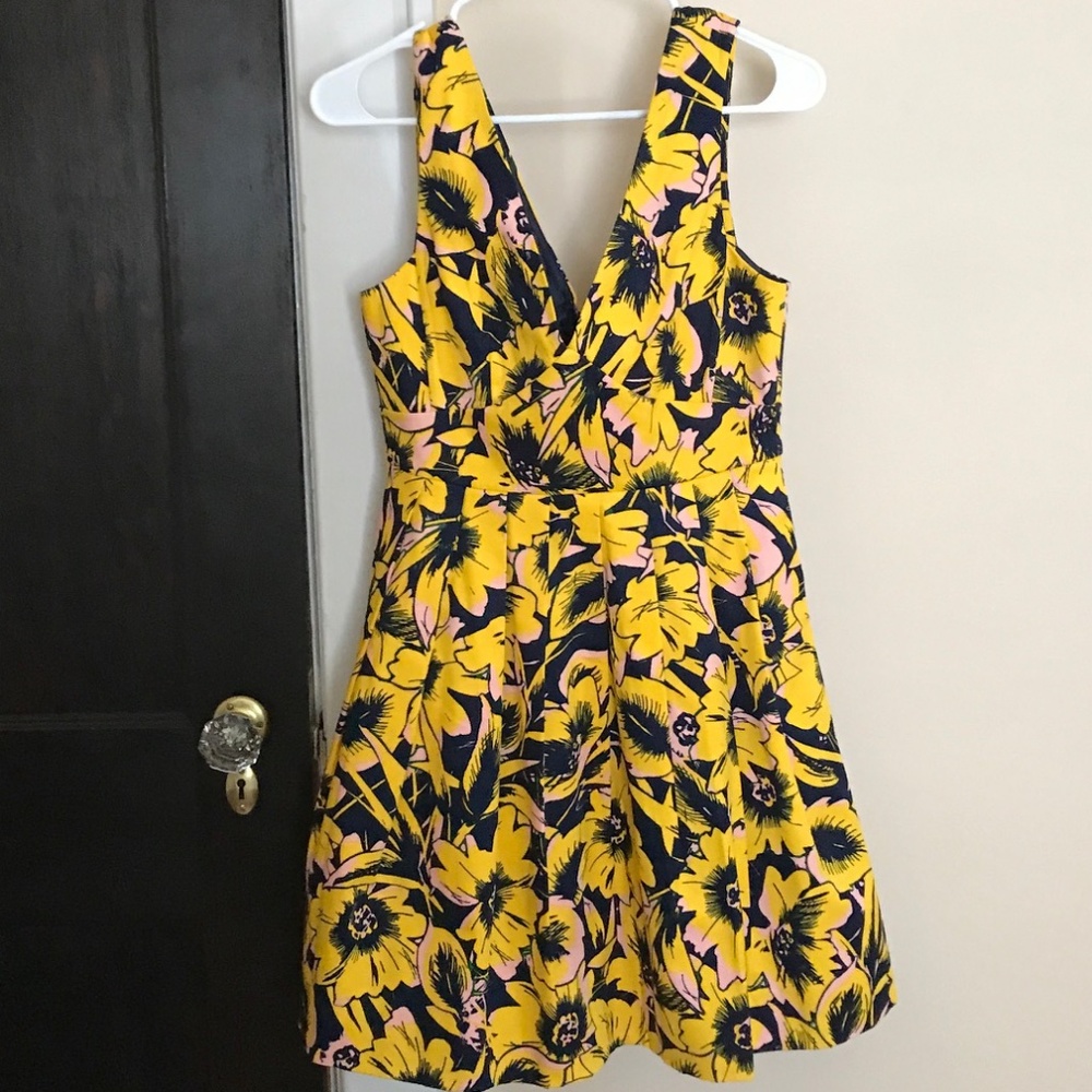 J. Crew yellow floral Cotton Sundress~Size 6